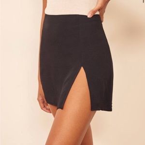 Reformation Margot Mini Skirt - Black